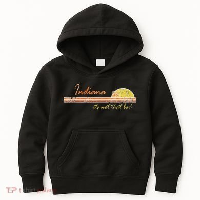 Indiana Its Not That Bad Awesome Retro State Kids Hoodie