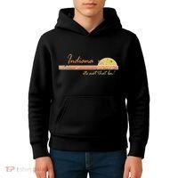 Indiana Its Not That Bad Awesome Retro State Kids Hoodie thumb 4