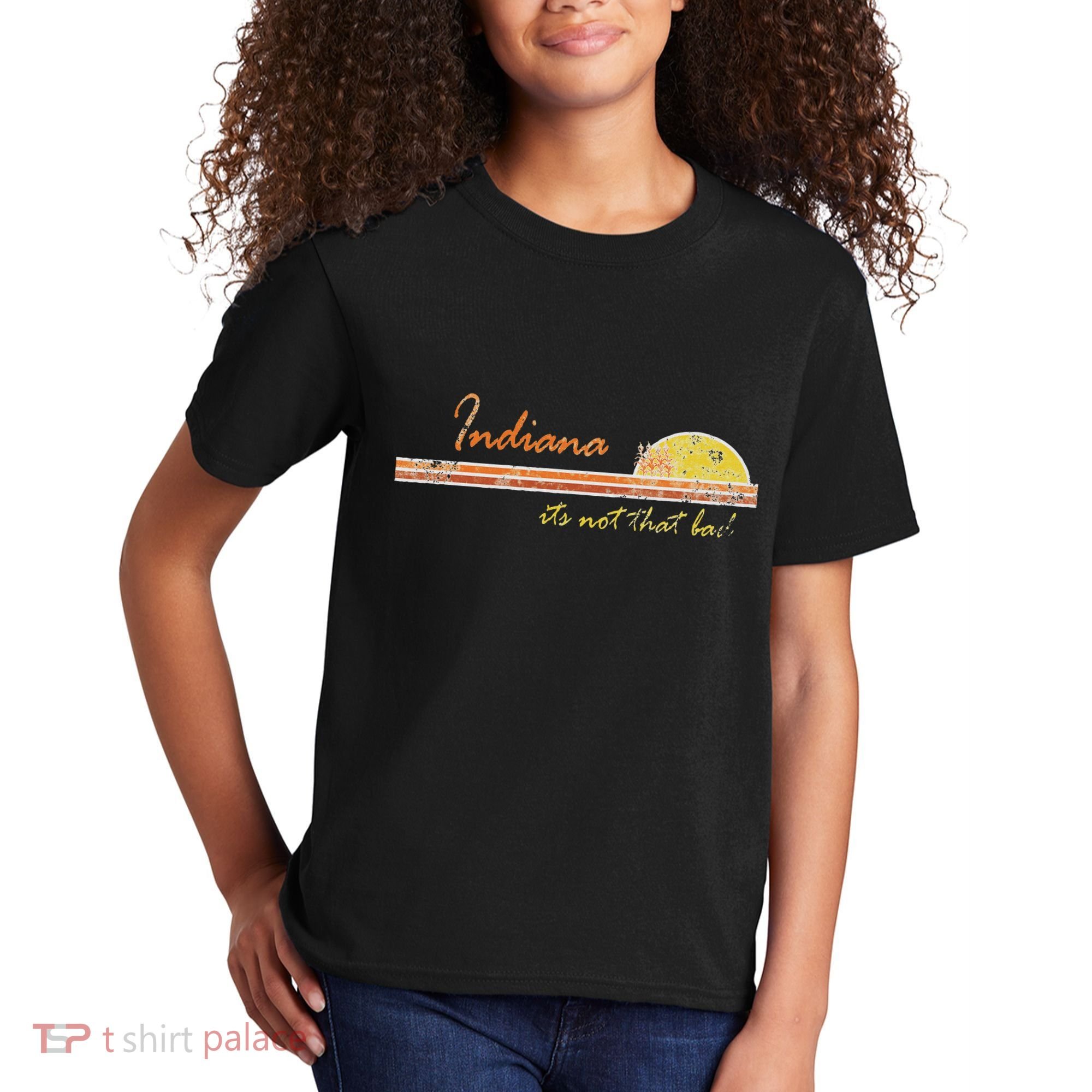 Indiana Its Not That Bad Awesome Retro State Kids T-Shirt