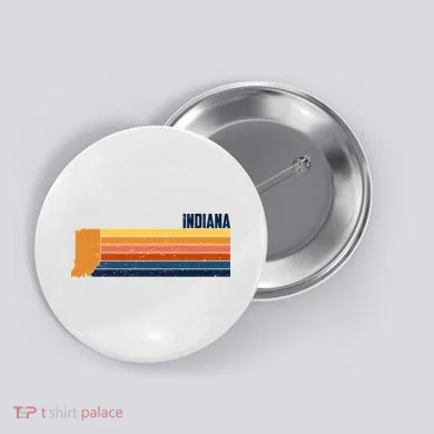 Retro Vintage Indiana Button