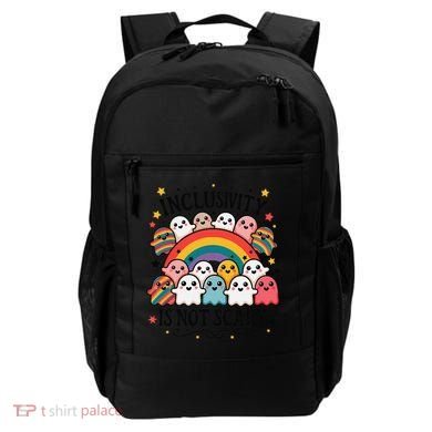 Inclusivity Is Not Scary  Cute Ghost Welcome Here Funny Backpack