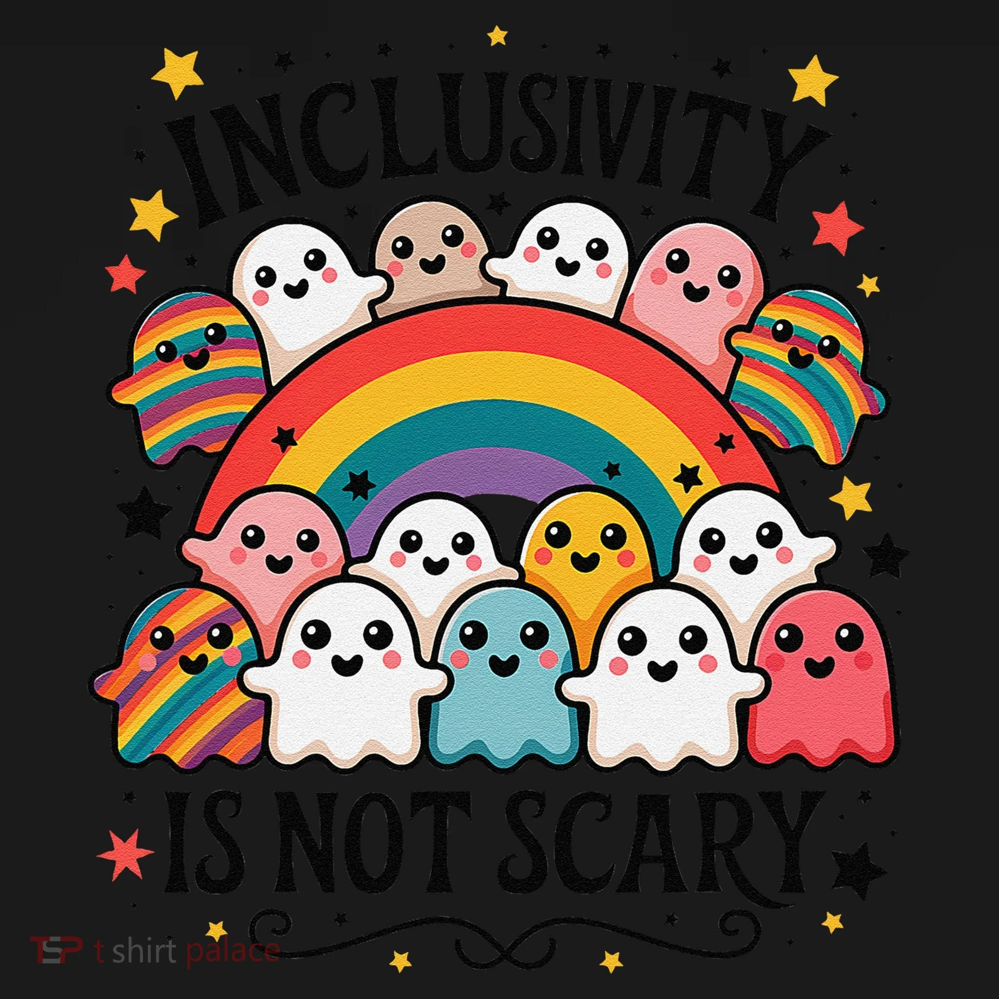 Inclusivity Is Not Scary  Cute Ghost Welcome Here Funny Ornament