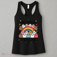 Inclusivity Is Not Scary  Cute Ghost Welcome Here Funny Women's Tank Top thumb 3