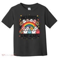 Inclusivity Is Not Scary  Cute Ghost Welcome Here Funny Toddler T-Shirt thumb 0