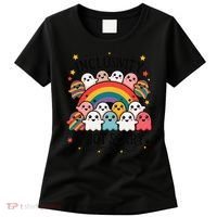 Inclusivity Is Not Scary  Cute Ghost Welcome Here Funny Women's T-Shirt thumb 0
