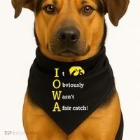 Iowa It Obviously Wasn’T A Fair Catch USA-Made Doggie Bandana thumb 1