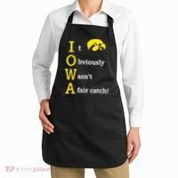 Iowa It Obviously Wasn’T A Fair Catch Apron thumb 2
