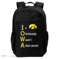 Iowa It Obviously Wasn’T A Fair Catch Backpack thumb 0