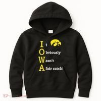 Iowa It Obviously Wasn’T A Fair Catch Kids Hoodie thumb 0