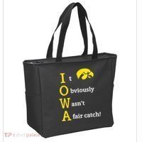 Iowa It Obviously Wasn’T A Fair Catch Tote Bag thumb 2
