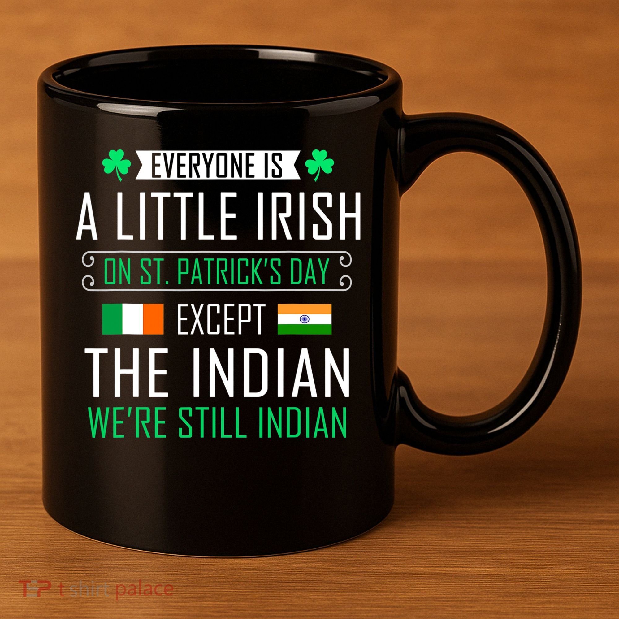 Indian Irish On St Patrick's Day 11oz C Handle Ceramic Mug