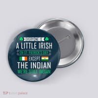 Indian Irish On St Patrick's Day Button thumb 0