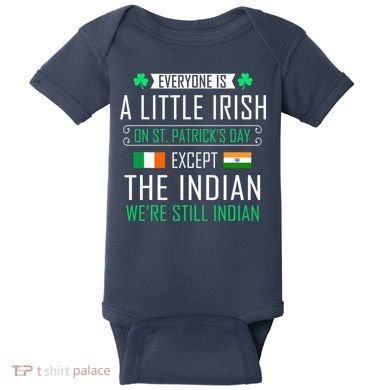 Indian Irish On St Patrick's Day Baby Bodysuit