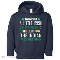 Indian Irish On St Patrick's Day Toddler Hoodie thumb 0