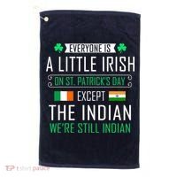 Indian Irish On St Patrick's Day Golf Towel thumb 0