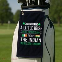 Indian Irish On St Patrick's Day Golf Towel thumb 2