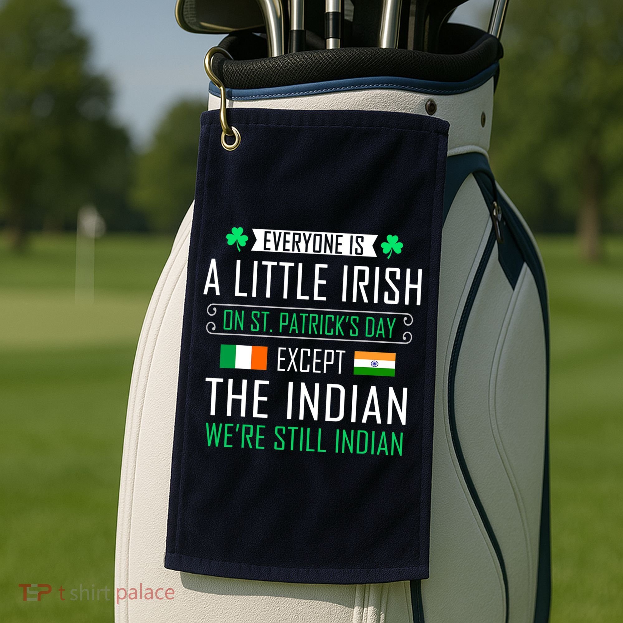 Indian Irish On St Patrick's Day Golf Towel