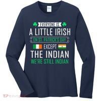 Indian Irish On St Patrick's Day Women's Long Sleeve Shirt thumb 0