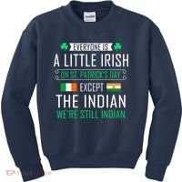 Indian Irish On St Patrick's Day Kids Sweatshirt thumb 0
