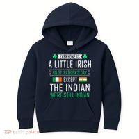 Indian Irish On St Patrick's Day Kids Hoodie thumb 0