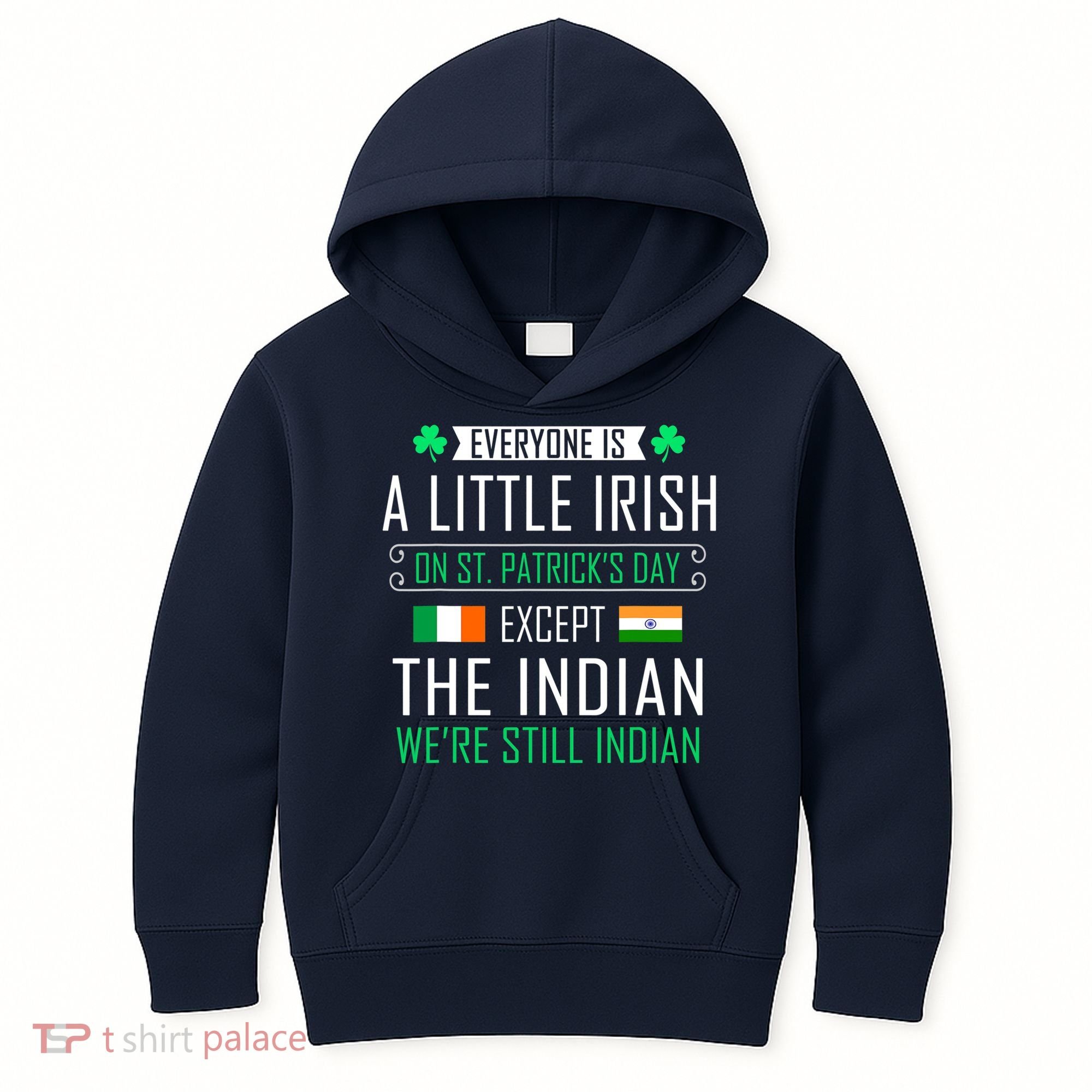 Indian Irish On St Patrick's Day Kids Hoodie