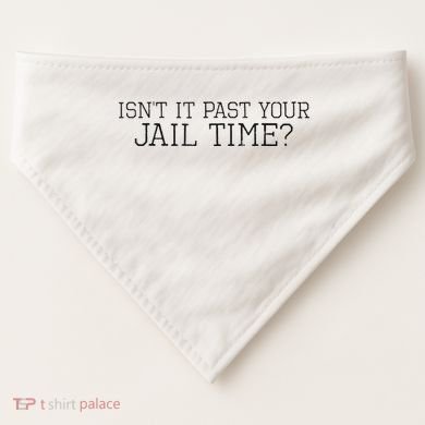 isn't it past your jail time USA-Made Doggie Bandana