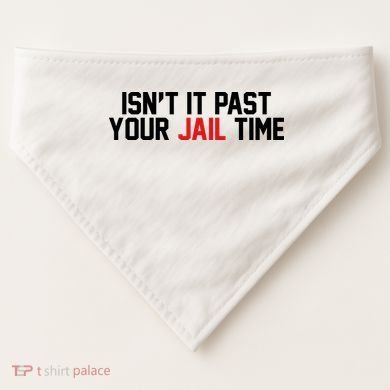 IsnT It Past Your Jail Time USA-Made Doggie Bandana