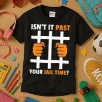 IsnT It Past Your Jail Time Quote IsnT It Past Your Jail Time Kids T-Shirt thumb 3