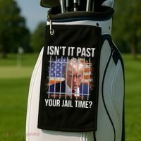 IsnT It Past Your Jail Time Golf Towel thumb 2