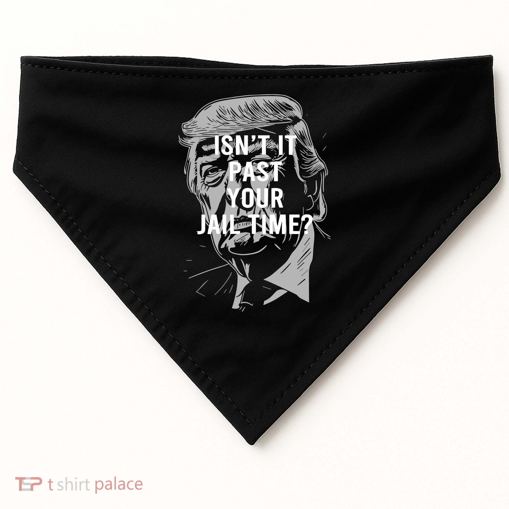 Isn’T It Past Your Jail Time Funny Saying USA-Made Doggie Bandana