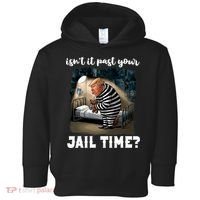 IsnT It Past Your Jail Time Funny Comedy Anti Trump Quote Toddler Hoodie thumb 0