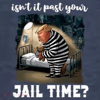 IsnT It Past Your Jail Time Funny Comedy Anti Trump Quote Sweatshirt thumb 3