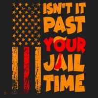 Isnt It Past Your Jail Time Anti Trump Distressed Usa Flag Beanie thumb 2