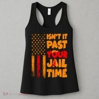 Isnt It Past Your Jail Time Anti Trump Distressed Usa Flag Women's Tank Top thumb 3