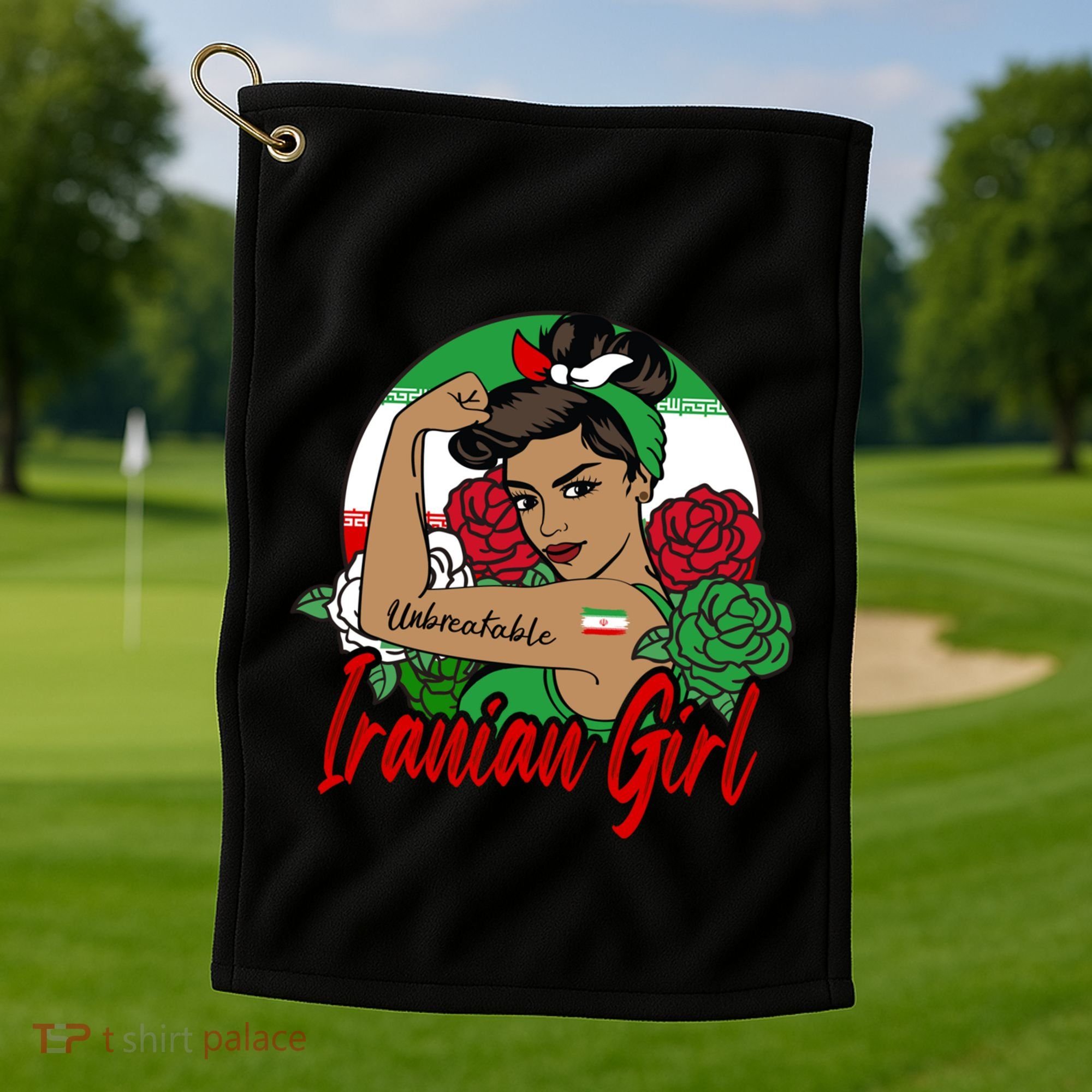 Iranian Iran Persian Flag Gift Golf Towel