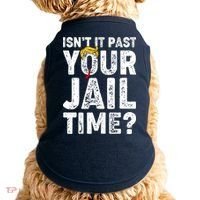 Isnt It Past Your Jail Time Anti Trump Doggie Tank thumb 0