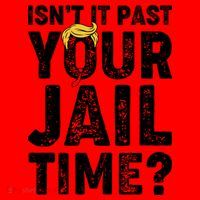 Isnt It Past Your Jail Time Anti Trump Santa Hat thumb 1