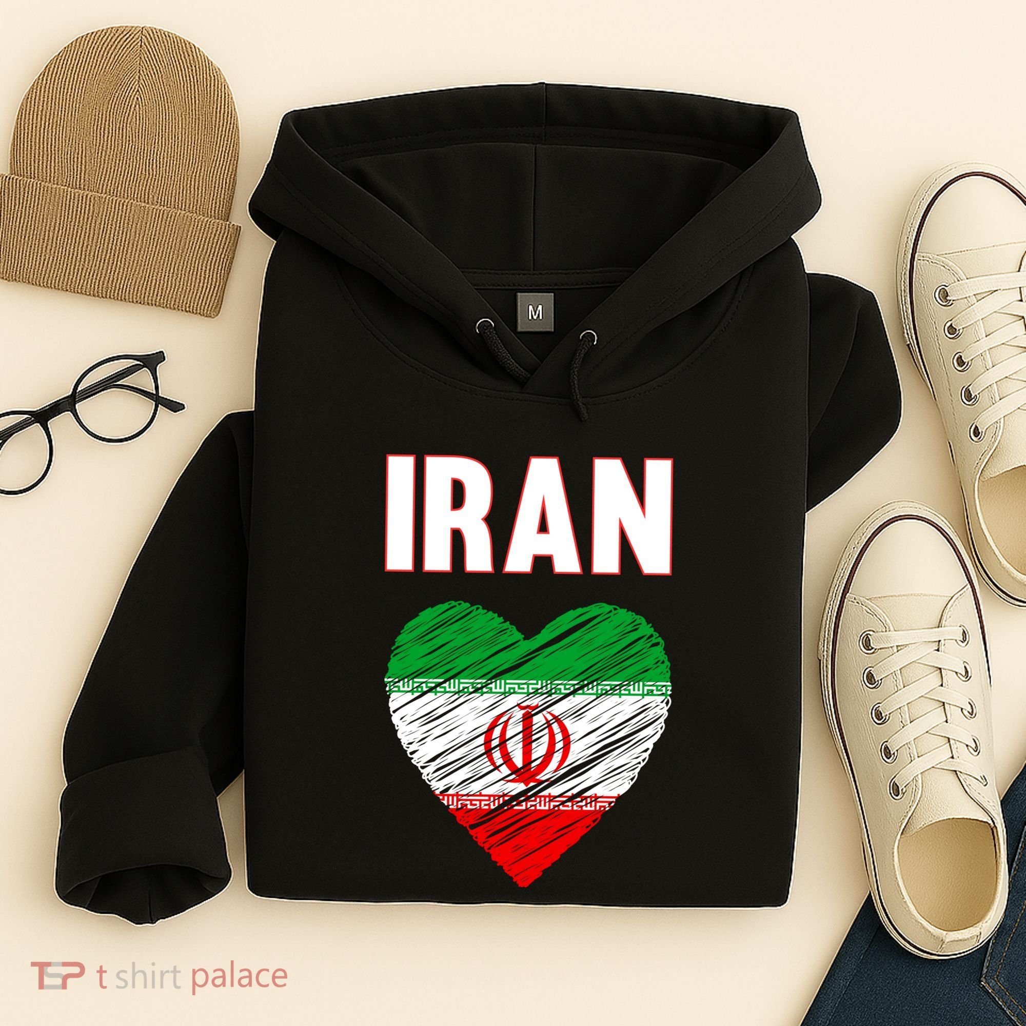 Iran Iranian Persian Pride Heart Hoodie