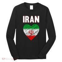 Iran Iranian Persian Pride Heart Long Sleeve Shirt thumb 0