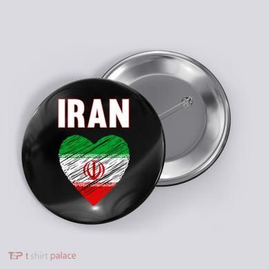 Iran Iranian Persian Pride Heart Button