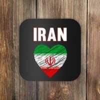 Iran Iranian Persian Pride Heart Coaster thumb 0