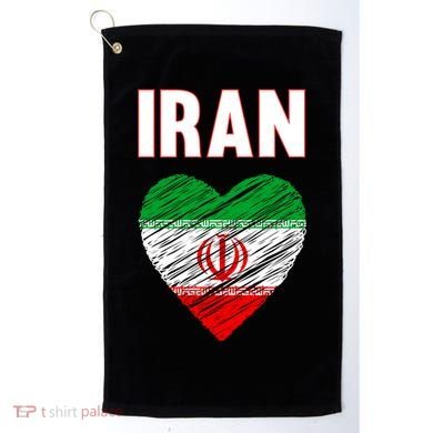 Iran Iranian Persian Pride Heart Golf Towel