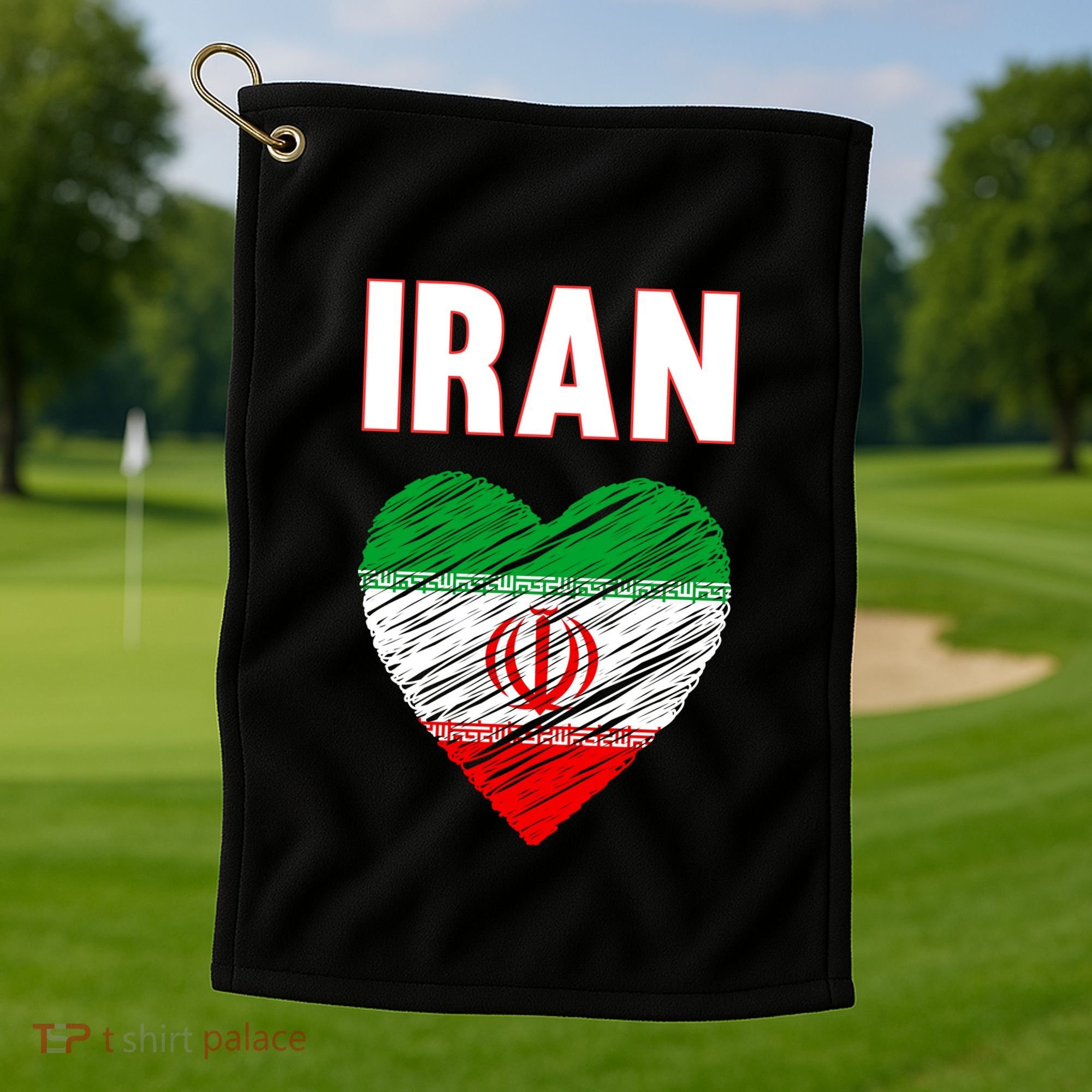Iran Iranian Persian Pride Heart Golf Towel