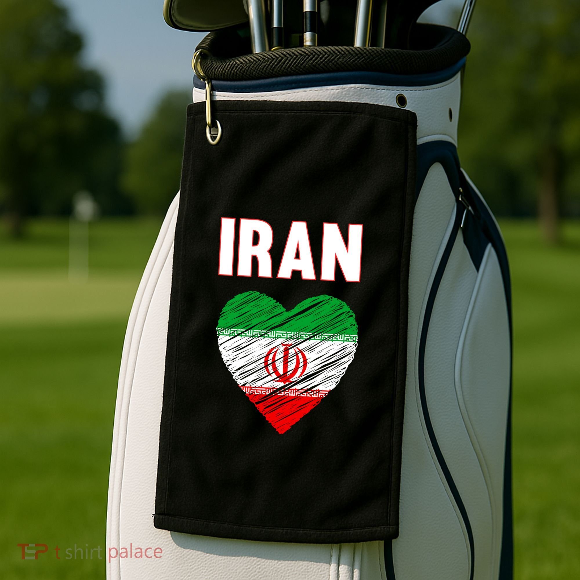 Iran Iranian Persian Pride Heart Golf Towel