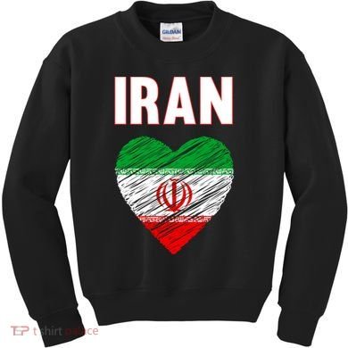 Iran Iranian Persian Pride Heart Kids Sweatshirt