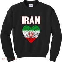 Iran Iranian Persian Pride Heart Kids Sweatshirt thumb 0