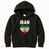 Iran Iranian Persian Pride Heart Kids Hoodie thumb 0