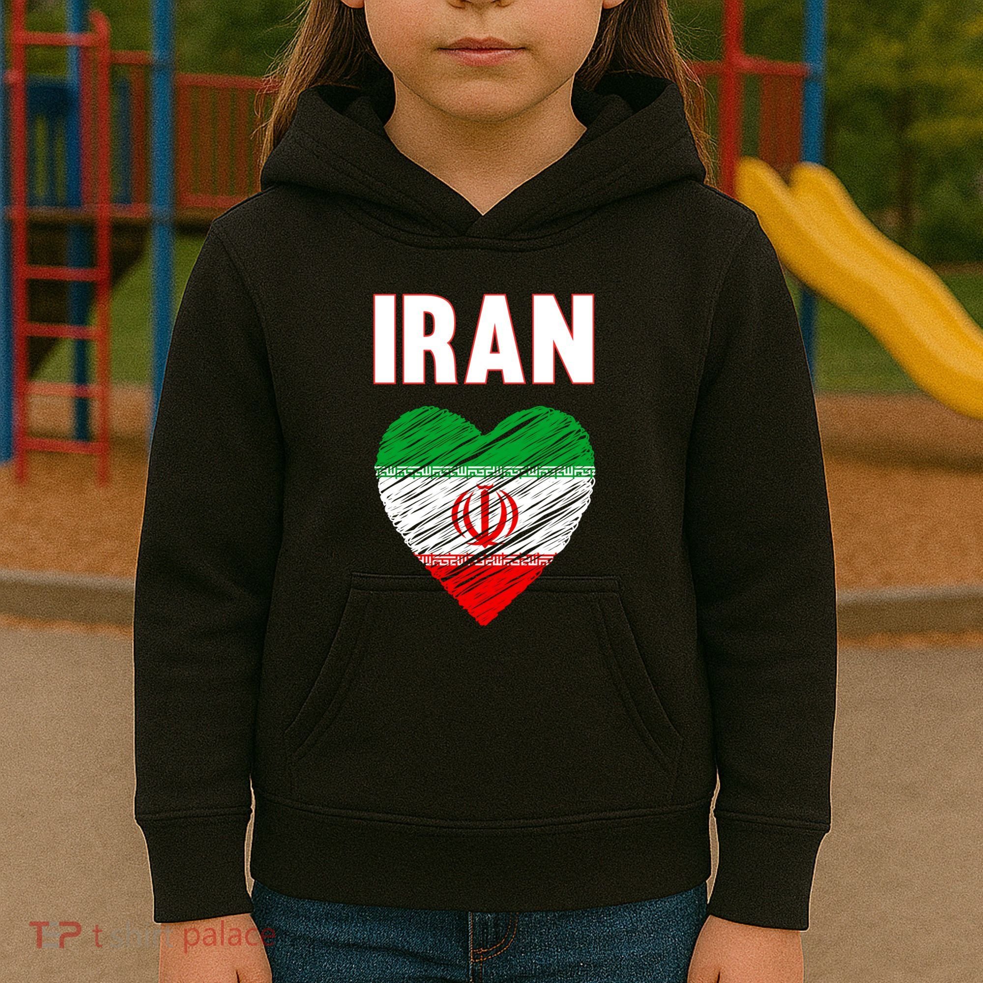 Iran Iranian Persian Pride Heart Kids Hoodie