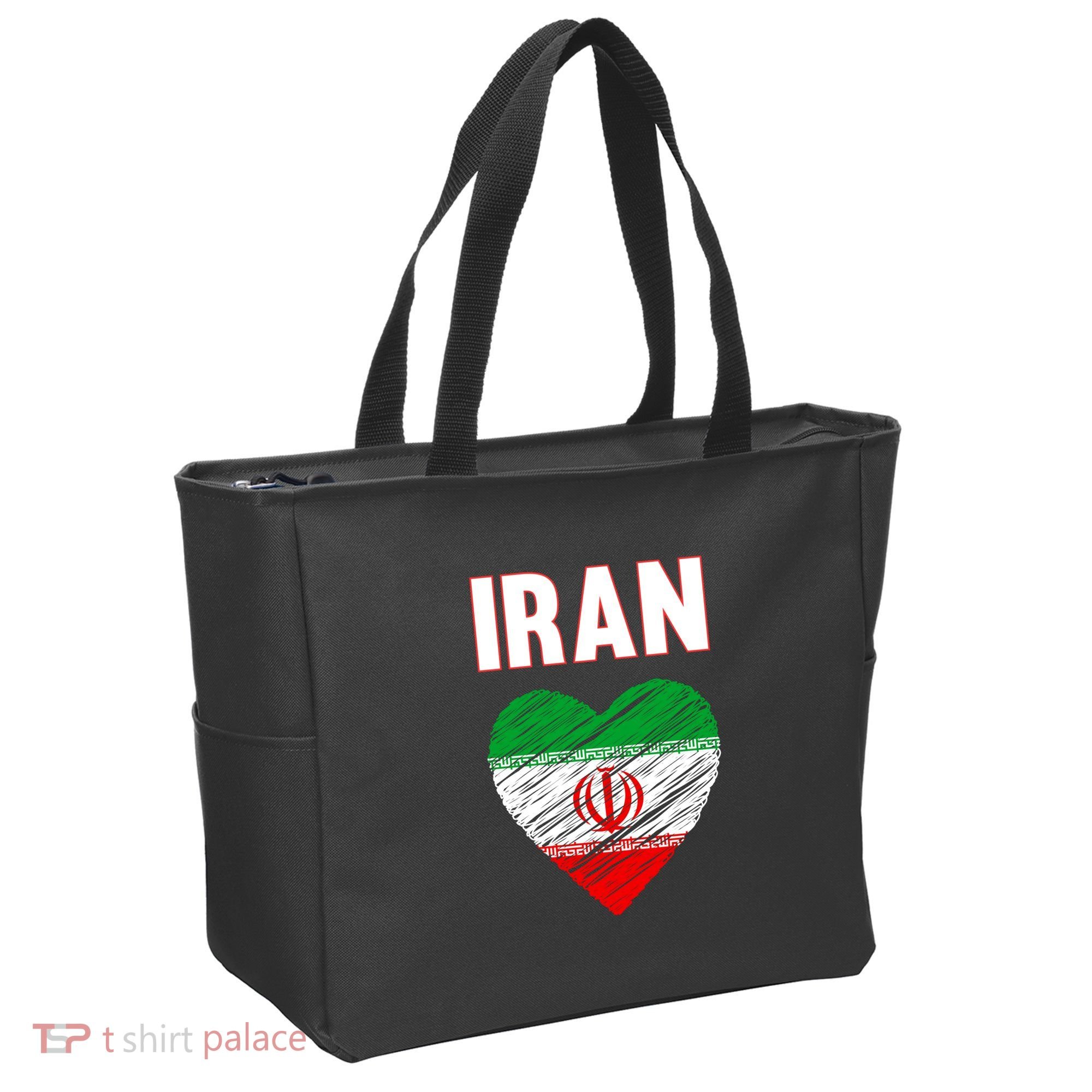 Iran Iranian Persian Pride Heart Tote Bag
