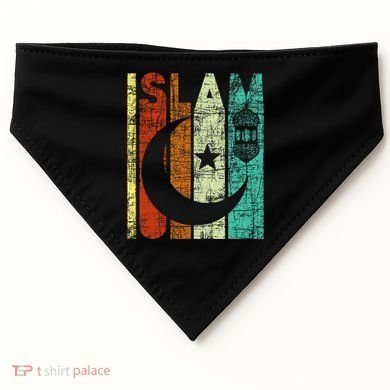 Islam Islamic Religion Allah Muslim Ramadan Arabic USA-Made Doggie Bandana